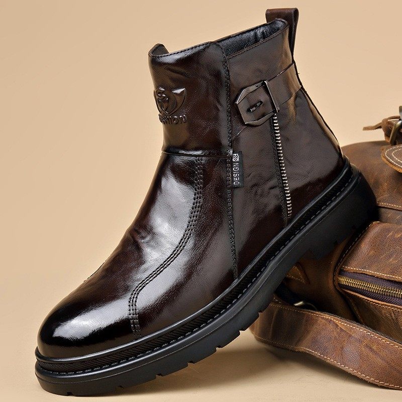 男士真皮马丁靴2025新款秋冬季英伦风加绒工装靴头层牛皮高帮皮靴,淘宝优惠券,粉丝福利购,淘宝优惠卷