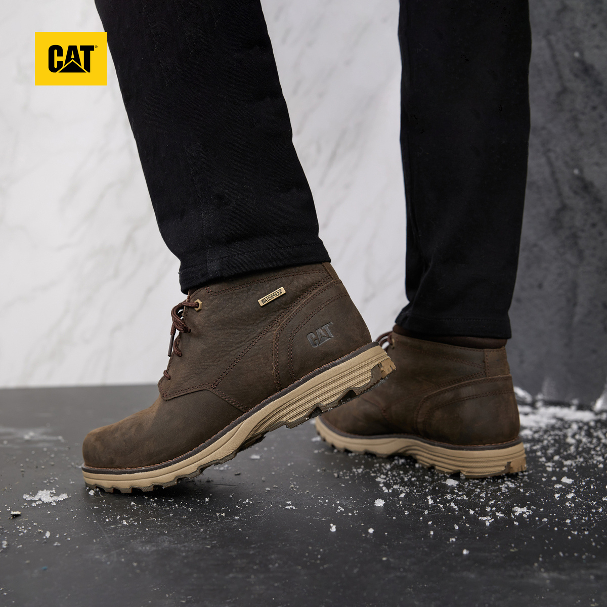 CAT卡特春夏新款男士城市机能防水防滑工装靴休闲低靴商场同款 - 图3