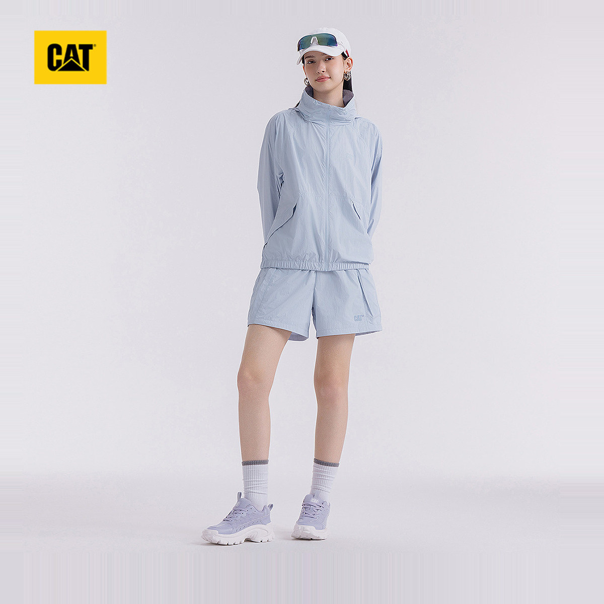 【凉感防晒】CAT卡特25夏季新品女士户外UPF50+休闲凉感防晒短裤,淘宝优惠券,粉丝福利购,淘宝优惠卷