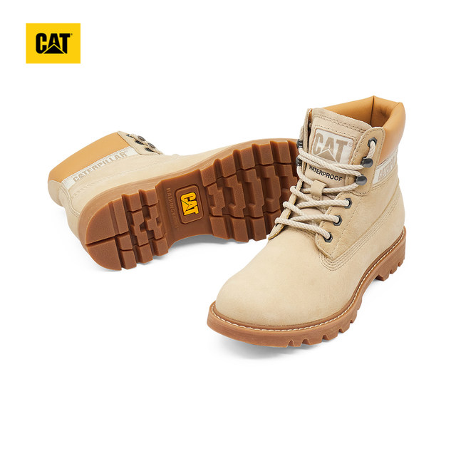 CAT Carter spring and summer women's outdoor classic fashion workwear splash-proof high-top hiking boots yellow boots