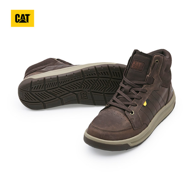 CAT Carter spring and summer men's outdoor leather high-top casual shoes sports shoes round-toe commuter shoes flat-heeled outdoor boots