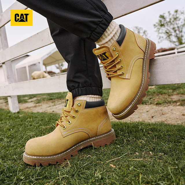 CAT Carter new women's shoes outdoor casual classic cowhide mid-top rhubarb boots fashionable women's boots workwear Martin boots