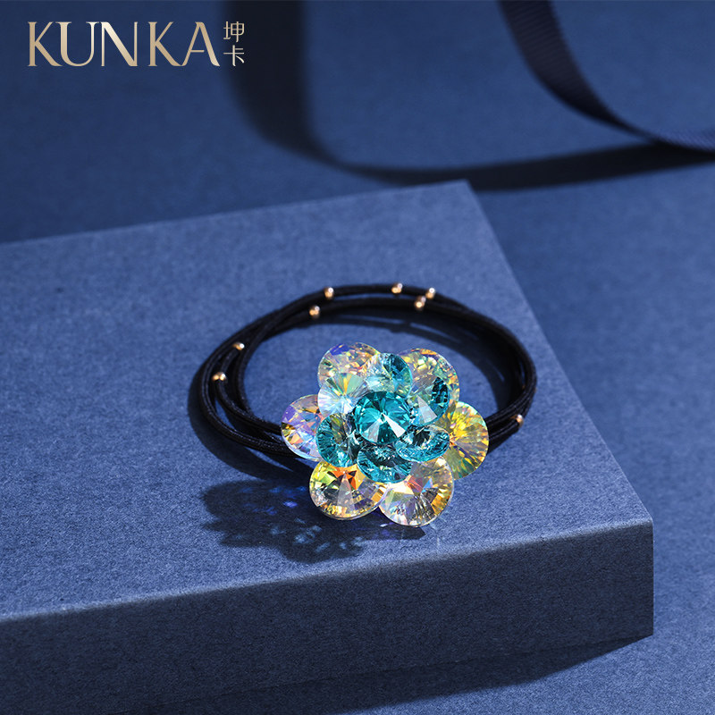 施华水晶扎头发小清新简约个性发圈 坤卡发饰