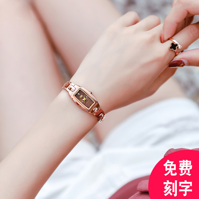 瑞士正品全自动方形女士小巧女表 luodi罗迪国产腕表