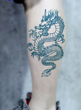 刺青色线条龙刺青色线条龙