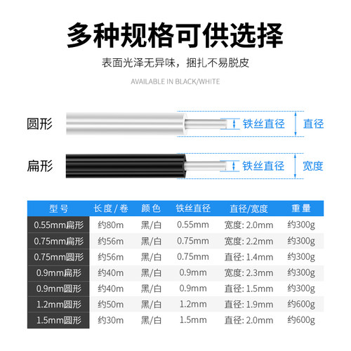0.55-1.5mm电镀锌扎丝扎带细铁丝绑丝葡萄绑枝捆扎条包塑园林扎线 - 图1