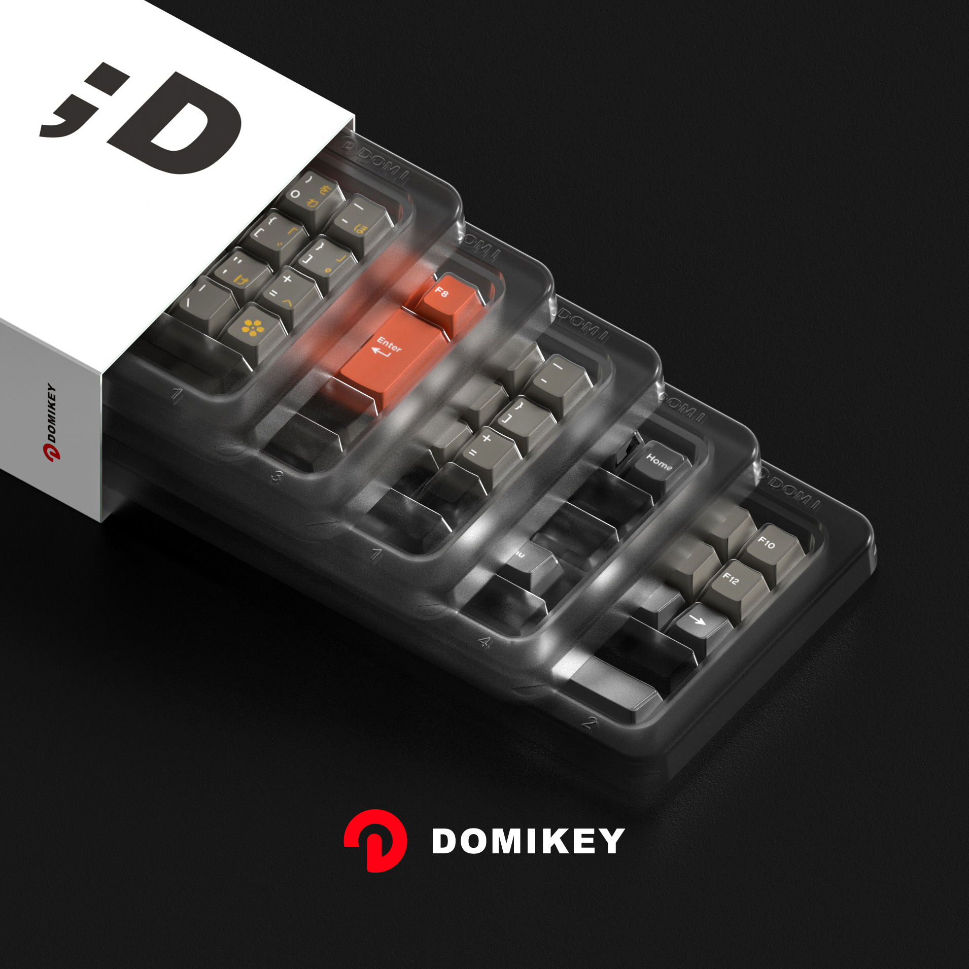 DOMIKEY 原厂高度DOLCH 二色/三色成型键帽机械键盘客制化个性 - 图2