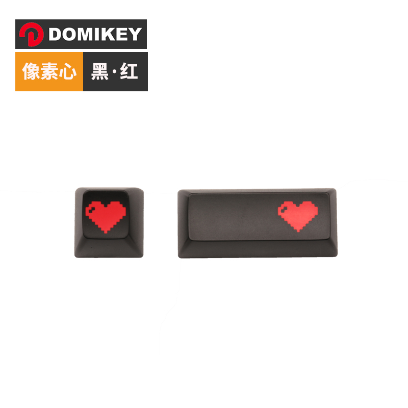 Domikey二色成型球帽机械键盘oem原厂dsa sa黑红像素心个性cherry - 图3