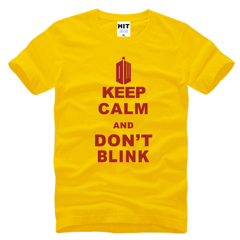 男式T恤神秘博士 DOCTOR WHO Keep Calm And Don't Blink英剧-图0