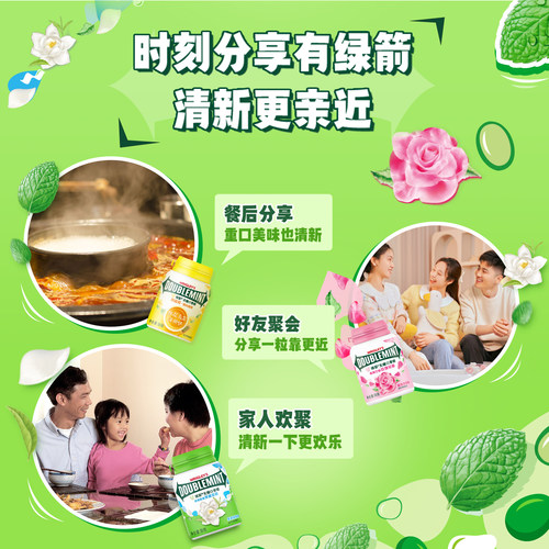 【白鹿同款】绿箭口香糖原味薄荷约40粒口香糖清新口气办公室零食 - 图3