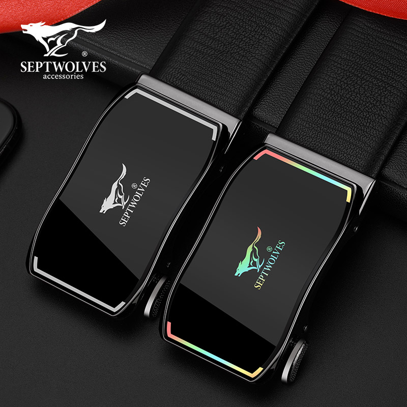 七匹狼加长皮带男胖大码真皮正品自动扣胖子腰带男士头层牛皮裤带