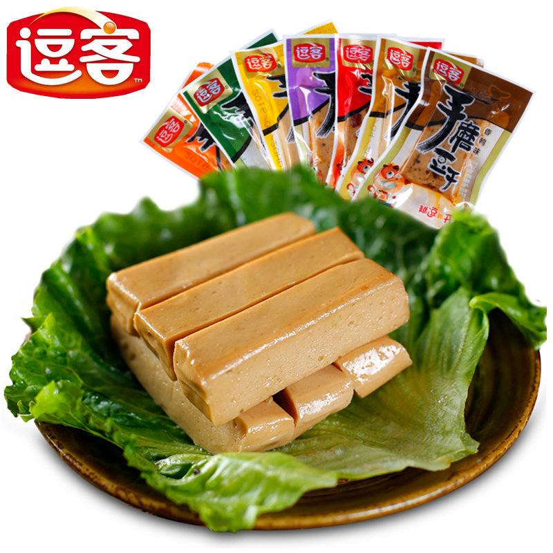 重庆特产逗客手磨5斤qq麻辣豆腐干 逗客食品豆腐干