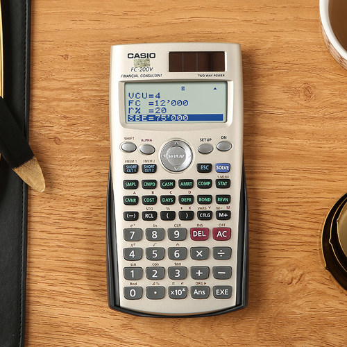 正品Casio/卡西欧FC-200V金融财务理财考试用计算器AFP/CFA计算机 - 图1