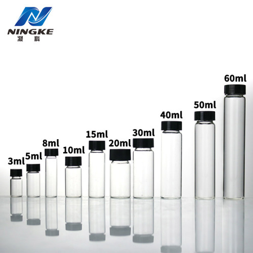 凝科玻璃样品瓶螺口透明耐高温3581015204060ml血清瓶西林瓶样品分装瓶化学实验室液体小瓶子进样瓶