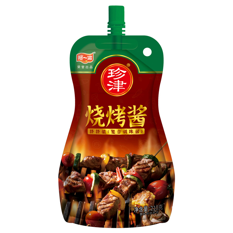阿一波珍津烧烤酱黑胡椒酱210g袋装家用烧烤刷酱调料蘸料烤肉酱料