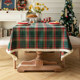 American plaid Christmas photo-taking atmosphere retro cotton linen tablecloth dining tablecloth rectangular coffee tablecloth tablecloth tablecloth
