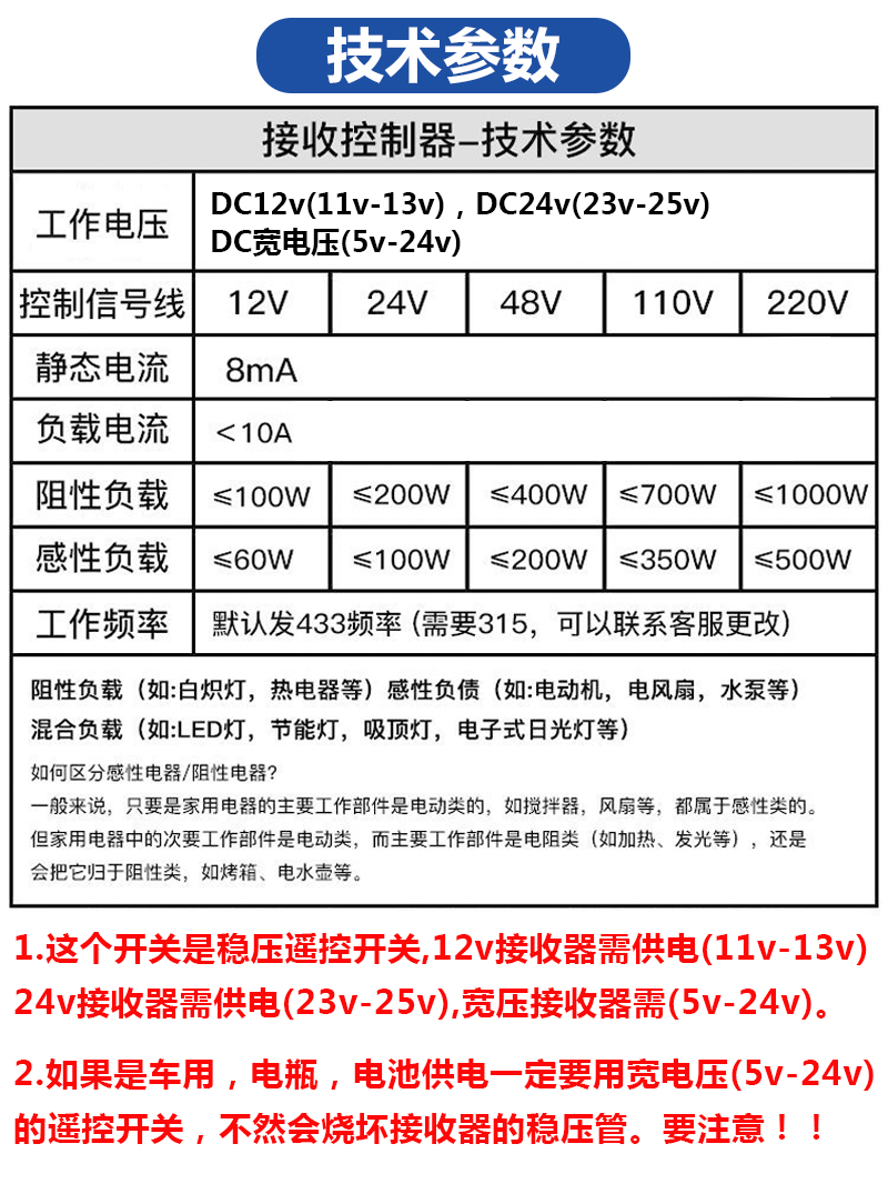 5v12v24v门禁无线遥控开关遥控器电控锁电动门灯具DC直流单路模块-图3