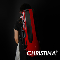 Klistina ultralight anti-pressure abrasion-proof red carbon fiber Air Consignment Double Code Lock Violin Case