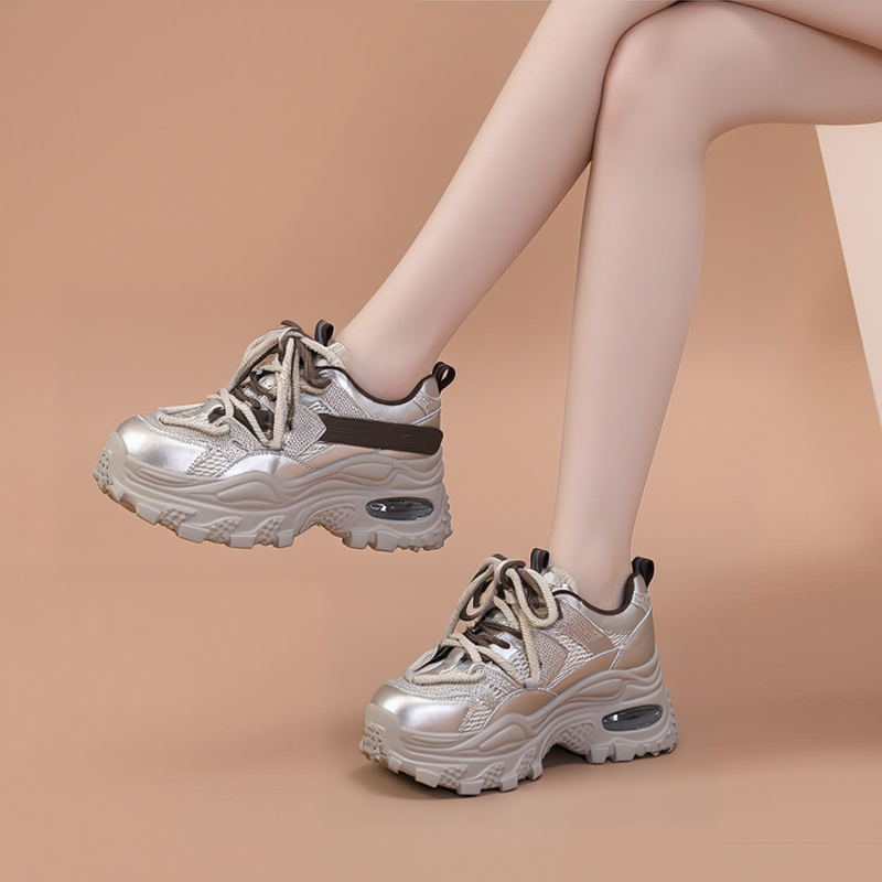 卓诗尼2025年秋冬新款时尚百搭休闲女款厚底增高老爹鞋运动休闲鞋,淘宝优惠券,粉丝福利购,淘宝优惠卷