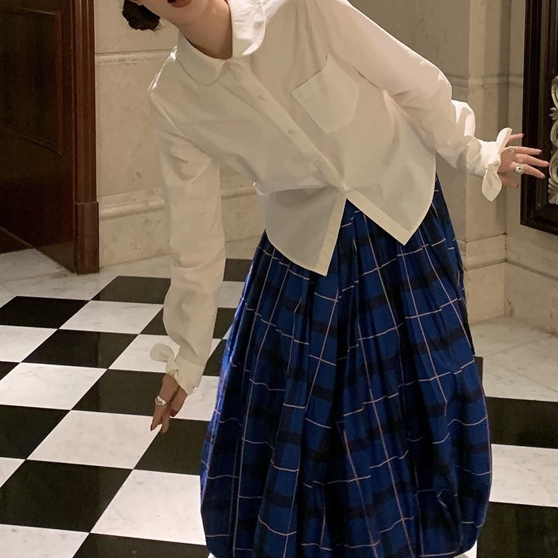 诺诺设计店生拒绝刻版挖掘新意利落干练减龄版娃娃翻领衬衫A9559,淘宝优惠券,粉丝福利购,淘宝优惠卷