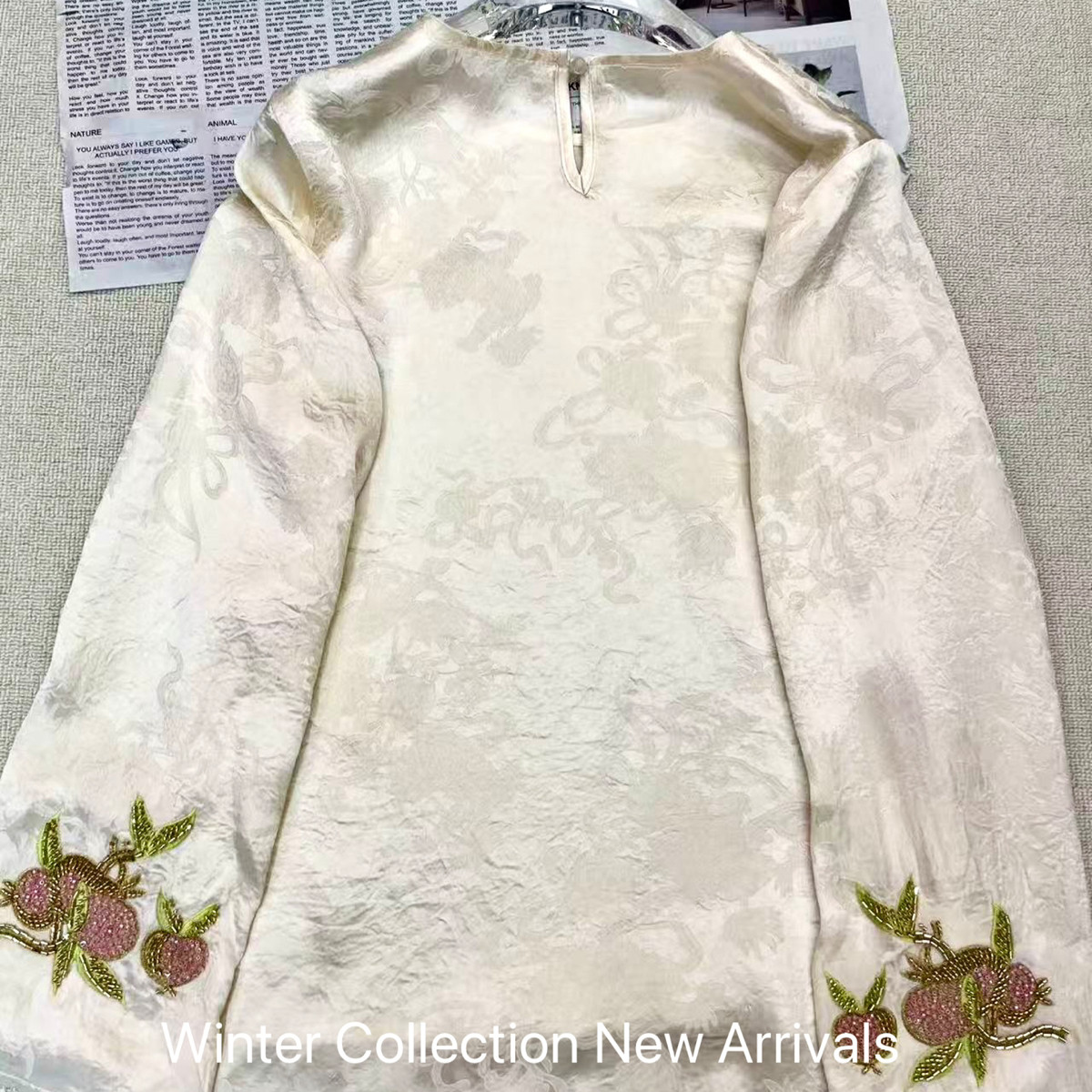 诺诺26年早春中式重工刺绣穿珠提花上衣小衫（含70真丝）ys-3356,淘宝优惠券,粉丝福利购,淘宝优惠卷