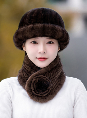礼帽女冬季水貂皮草帽子
