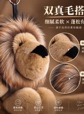 超大真獭兔毛背包挂件