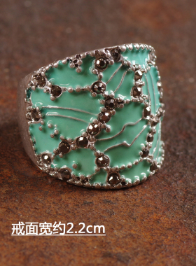 欧美复古夸张大码女中古着戒指环