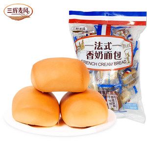 三辉麦风法式香奶软面包牛奶味450g×3包早餐松软小面包包邮