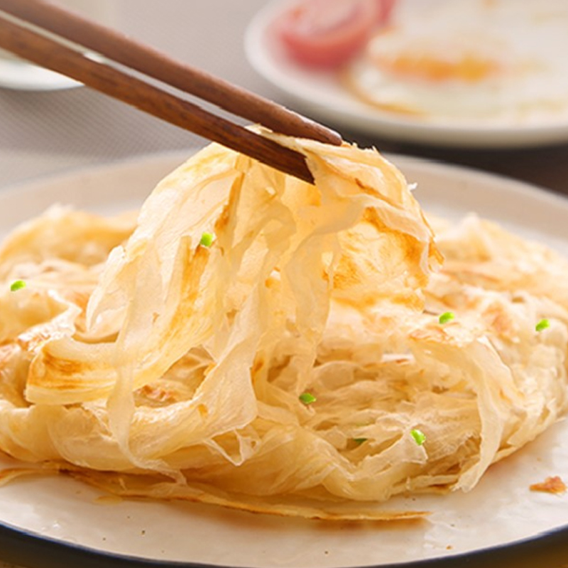 安井手抓饼葱香味家庭装葱油饼原味面饼台湾风味早餐煎饼面皮900g - 图0