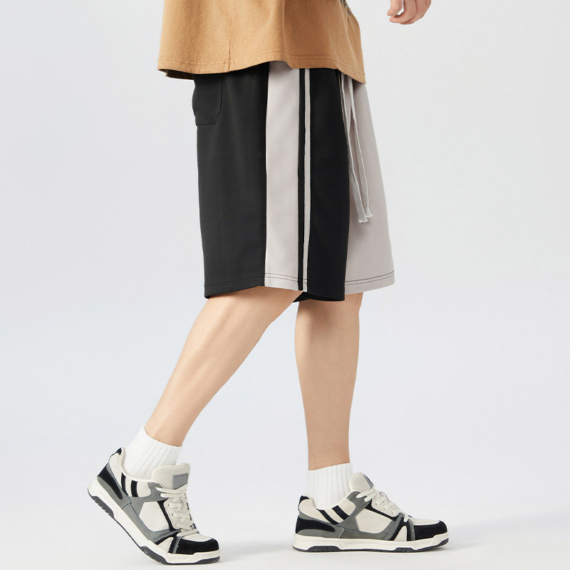 伟臣潮流大码男装休闲短裤男胖子加肥加大宽松直筒拼色肥佬中裤男,淘宝优惠券,粉丝福利购,淘宝优惠卷