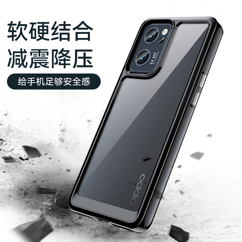 OPPO Reno7手机壳防摔Reno7Pro手机套reno8全包透明创意新款Reno8pro+5G保护壳亚克力8pro个性男女潮牌 - 图2