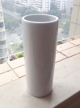 4个包邮陶瓷直筒圆柱水彩笔毛笔笔筒家居家用桌面摆设小花插花瓶