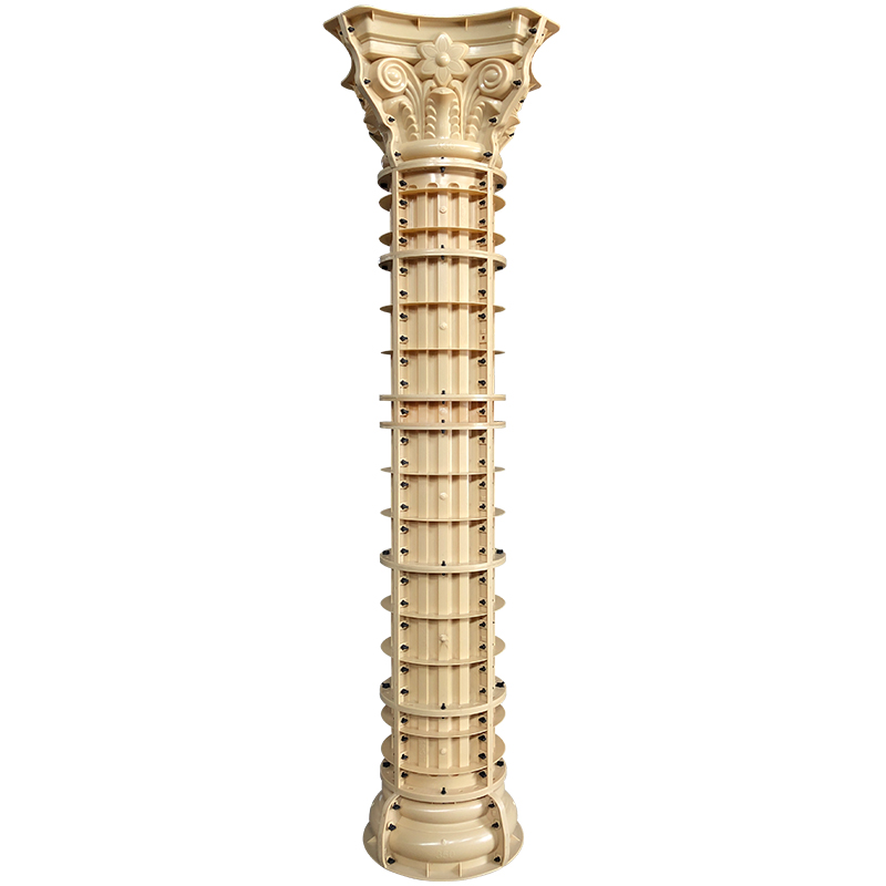 中欧式房别墅加厚圆形光面水泥罗马柱盒子模具大门将军柱头脚模型 - 图3