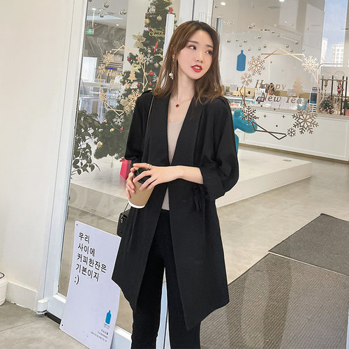女士短外套薄款设计感大码风衣外套女中长款2026新款秋季小个子女 - 图1