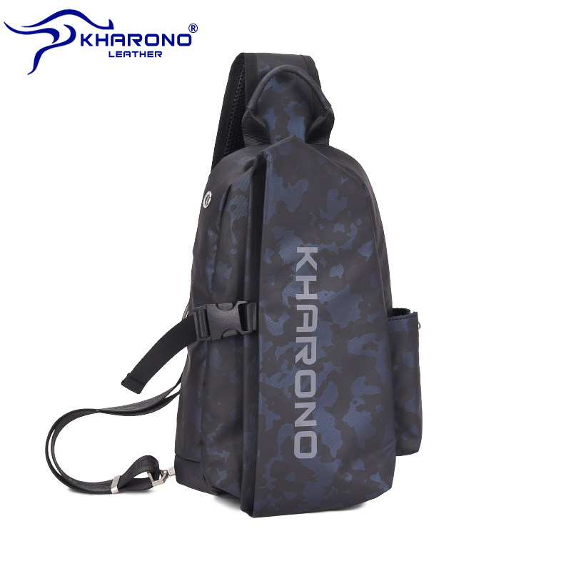 2022新款潮男包休闲胸包男士单肩包 kharono男士包袋