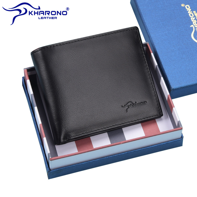 卡欧诺袋鼠男士短款头层牛皮潮钱包 kharono钱包