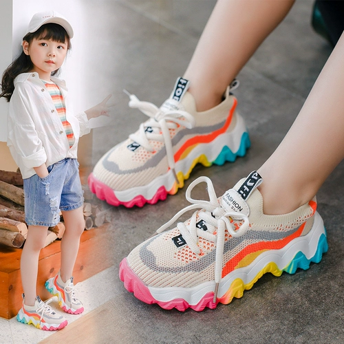 Весенняя летняя повседневная обувь для отдыха, дышащая детская удобная обувь, спортивная обувь, 2023