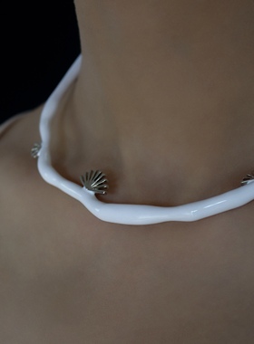 初午 松系列 珐琅雪松项圈 设计感小众高级感气质百搭新中式项链