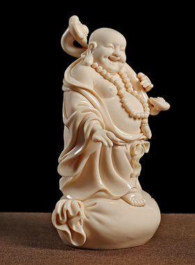 弥勒佛像客厅白瓷至鼎陶瓷招财