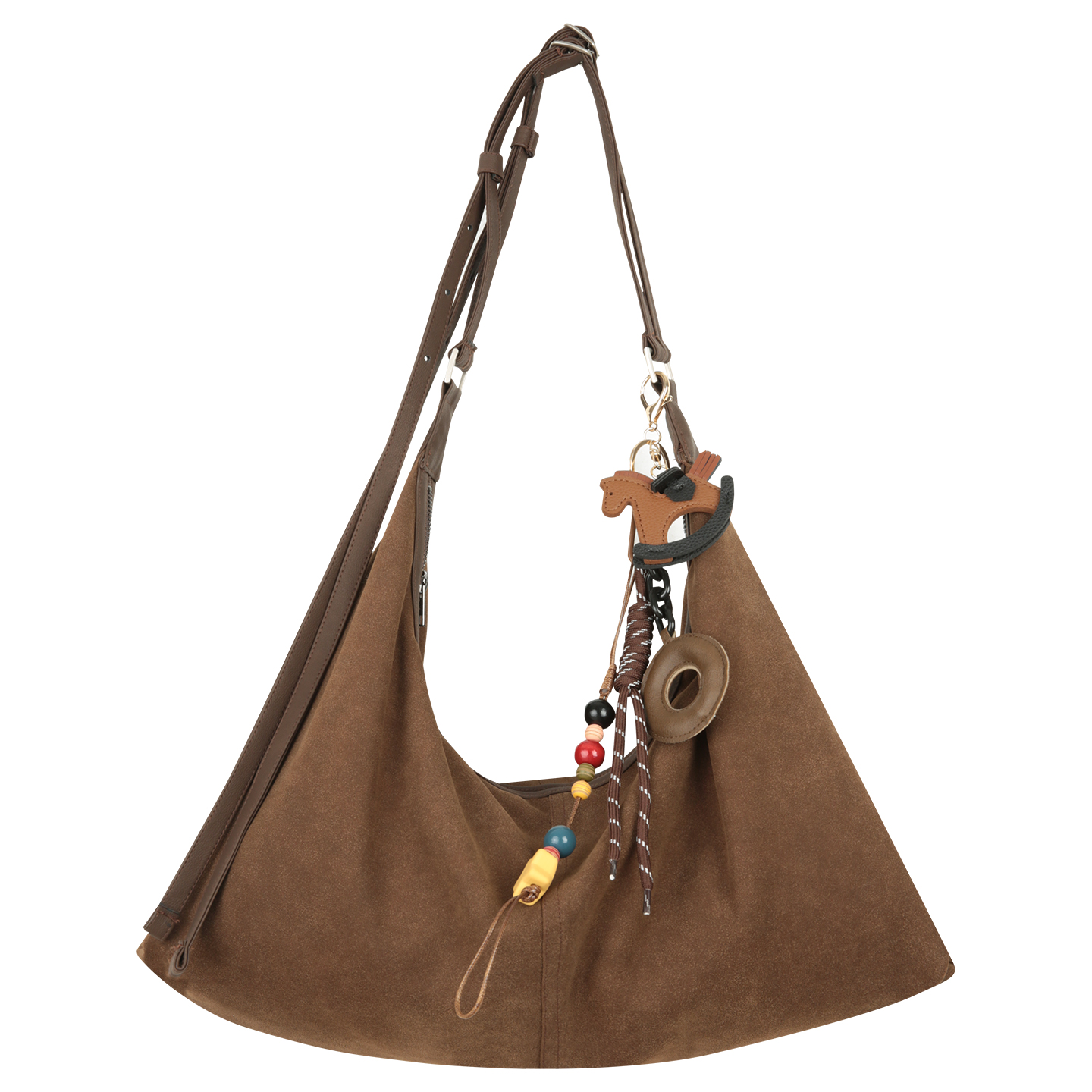 omont蛋挞家复古麂皮绒通勤休闲百搭秋冬新款单肩包腋下包 - 图3