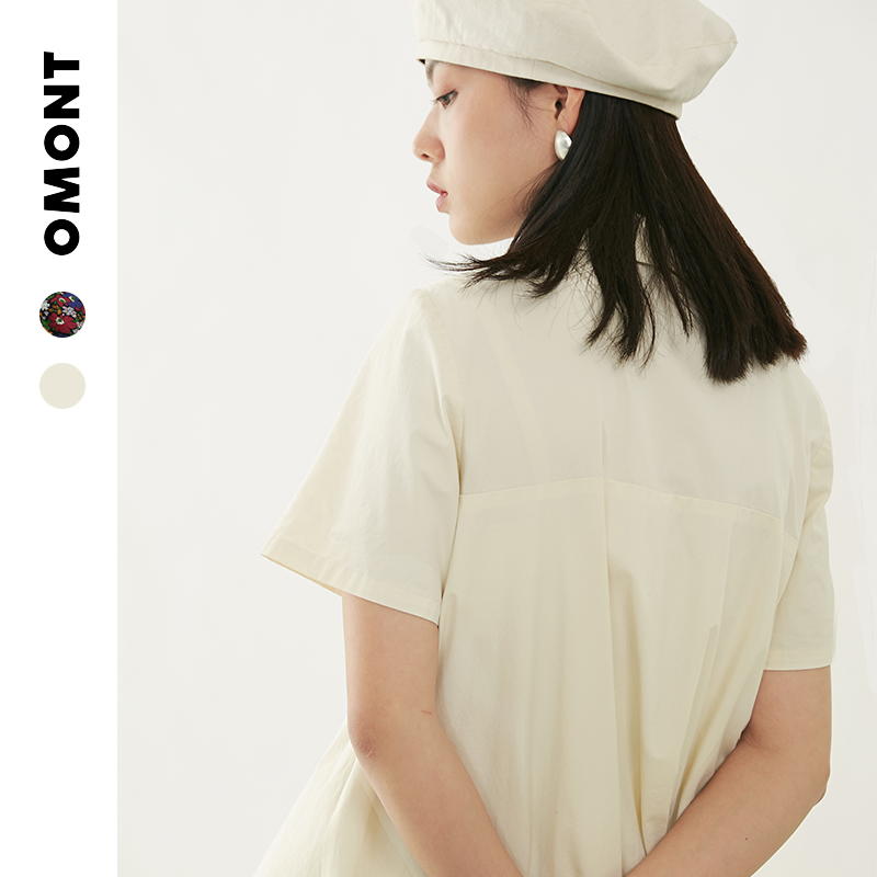 omont蛋挞家 法式复古碎花连衣裙女夏2021年新款设计感小个子裙子