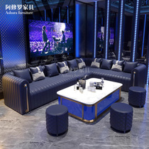 Commercial ktv custom sofa light lavish cassette bar clear bar compartment L type U shaped tea table corner small tavern sofa