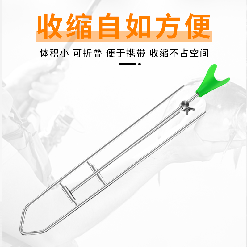 海杆地插鱼竿手抛竿钓杆钓鱼多功能通用金属两用钓鱼支架简易炮台