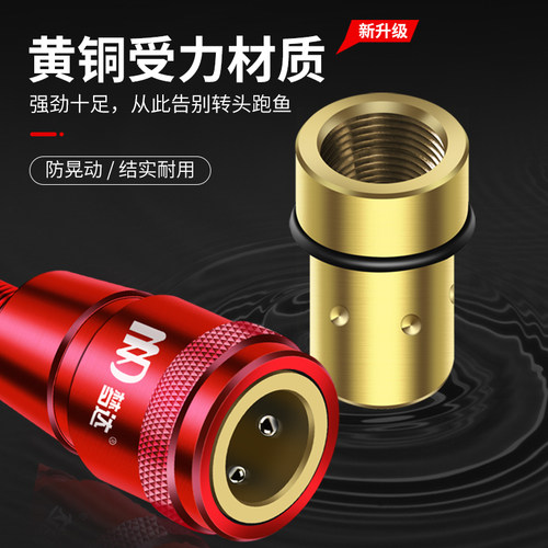 梦达抄网快速连接器通用配件接头抄网头配件抄网竿防转接头抄网杆 - 图1