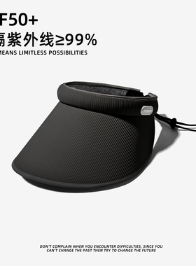 UPF50+高品质灰色夏季防晒帽
