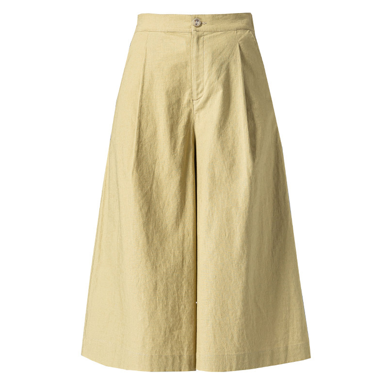 七分棉麻阔腿裤夏薄款新款休闲裤 凌丹娜休闲裤