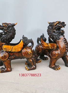 纯铜貔貅独角兽天禄铜貔貅家居办公工艺礼品摆件