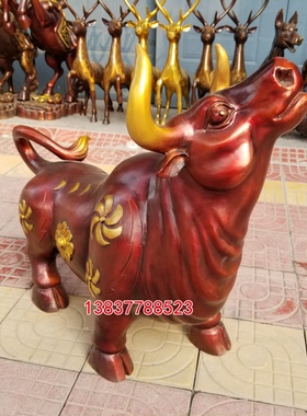 铜牛摆件铜牛金牛生肖牛拓荒牛如意牛办公室家居装饰工艺开业礼品