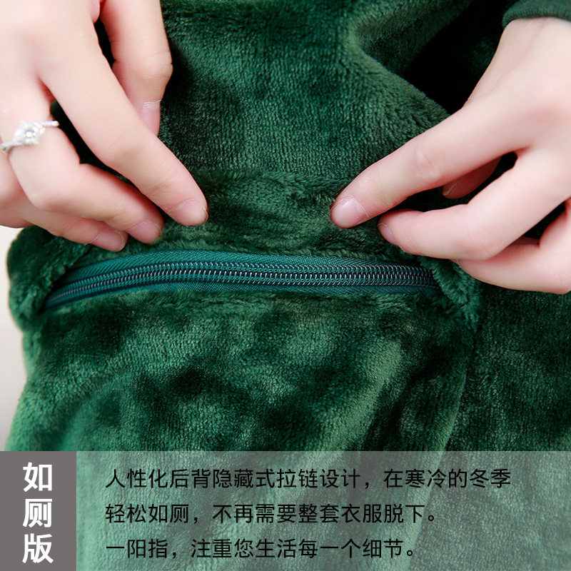 法兰绒男女情侣可爱成人动漫厚睡衣 一阳指服饰睡衣/家居服套装